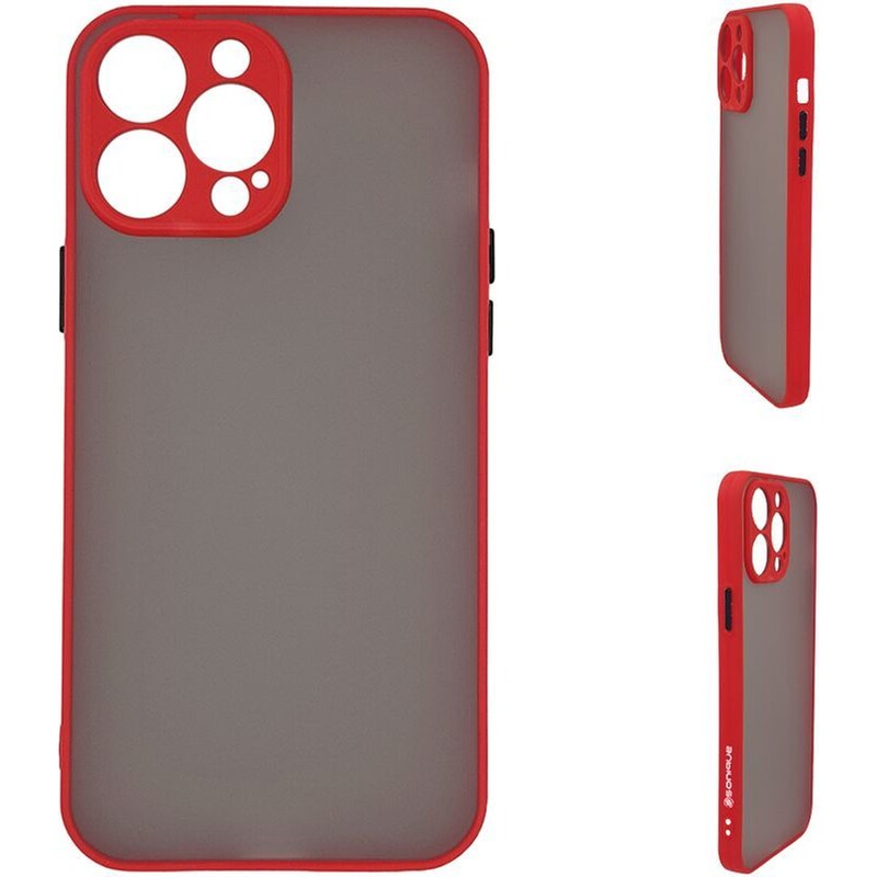Θήκη Apple iPhone 13 Pro Max - Sonique Color Button Bumper - Κόκκινο
