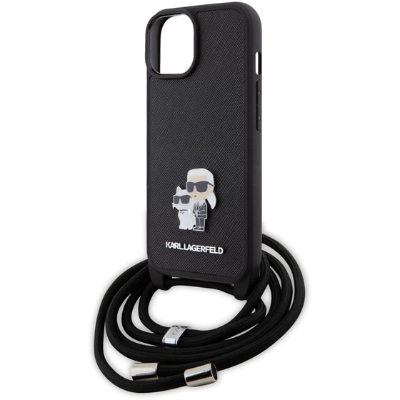 Karl Lagerfeld Crossbody K C Metal Pin Saffiano Hard Case Θήκη Προστασίας Από Δερματίνη Με Λουράκι – Iphone 15 (μαύρο – Klhcp15ssakcpsk) image 4