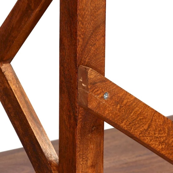 Βιβλιοθήκη VidaXL από Μασίφ Ξύλο Ακακίας 60x30x160 cm - Καφέ image 5
