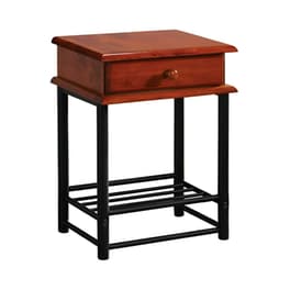 Κομοδίνο Woodwell Από Ξύλο Και Μέταλλο 45x33x58 cm - Καρυδί Μαύρο