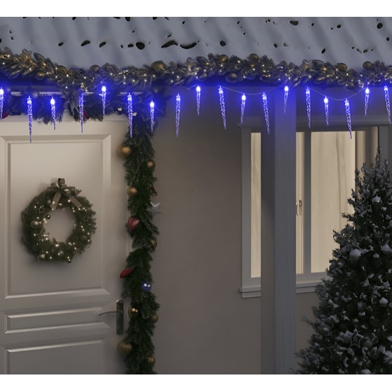 Χριστουγεννιάτικα Λαμπάκια VidaXL Σταλακτίτες 40 Led 2m - Μπλε image 1
