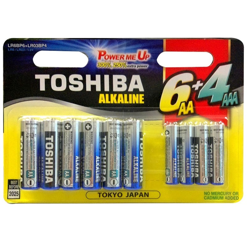 BATTERY TOSHIBA LR6+3 ALKAL. 6AA+4AAA