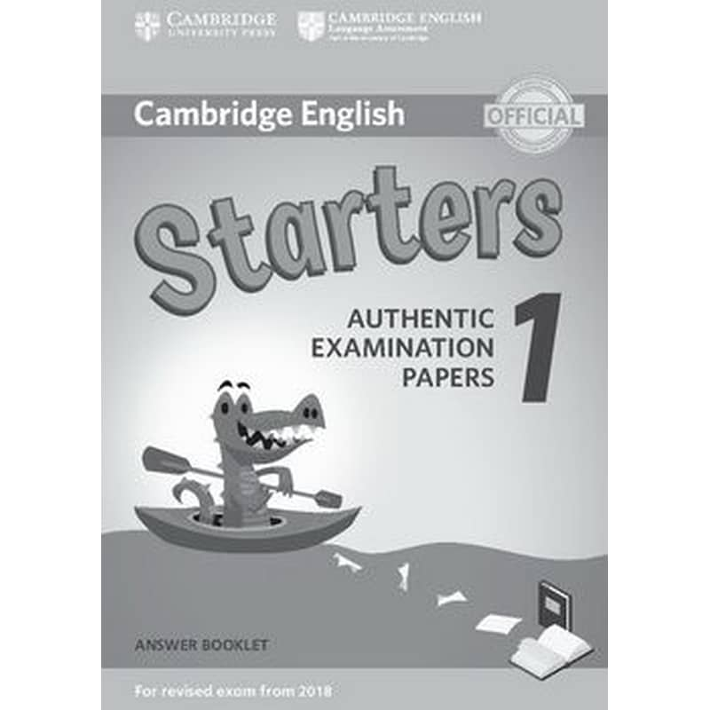 Cambridge English Starters 1 for Revised Exam from 2018 Answer Booklet