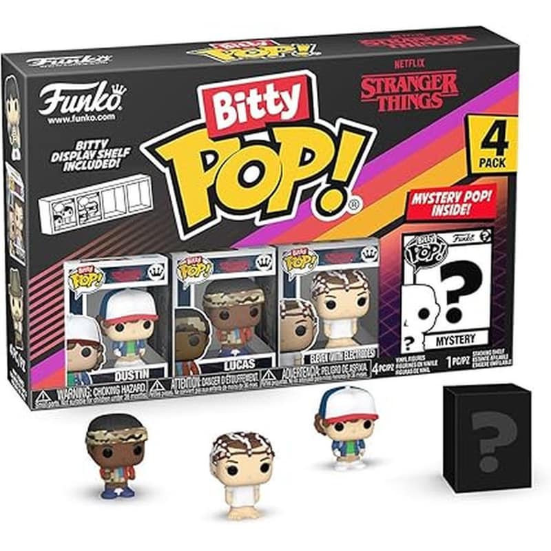 Funko Bitty Pop! Stranger Things - Dustin/Lucas/Eleven with electrodes/Mystery 4-pack