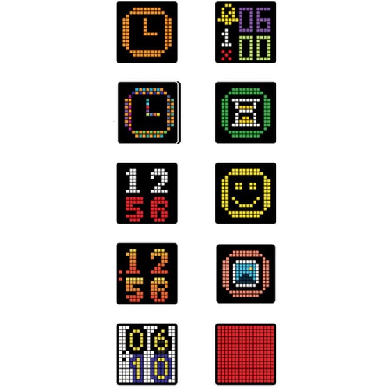 Επιτραπέζιο Ρολόι Life Pixel RGB LED - Black image 6