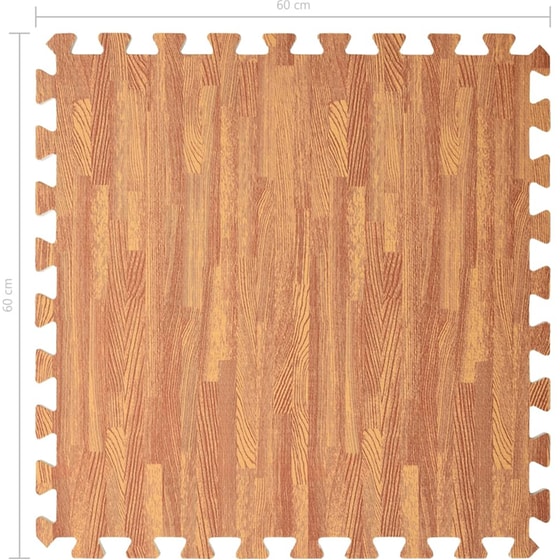 Δάπεδο Γυμναστικής VidaXL από EVA Foam Σετ 6 Τμχ 60x60 cm - Καφέ image 8