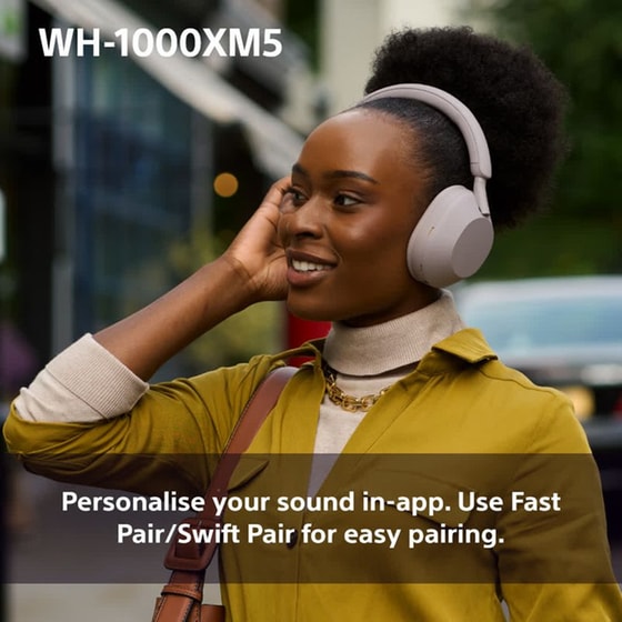 Sony WH-1000XM5 Premium Noise Cancelling Wireless Over Ear Headphones - Smoky Pink image 9