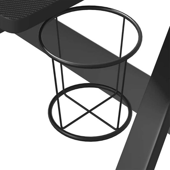 Γραφείο Gaming VidaXL με Πόδια σε Σχήμα ZZ 90x60x75 cm - Μαύρο image 7