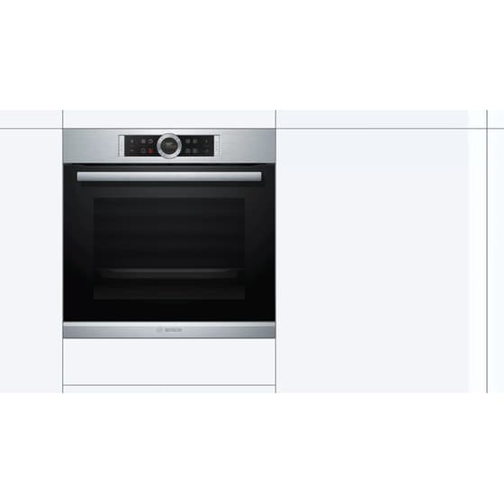 Εντοιχιζόμενος Φούρνος Άνω Πάγκου BOSCH HBG655BS1 71 lt Inox image 1