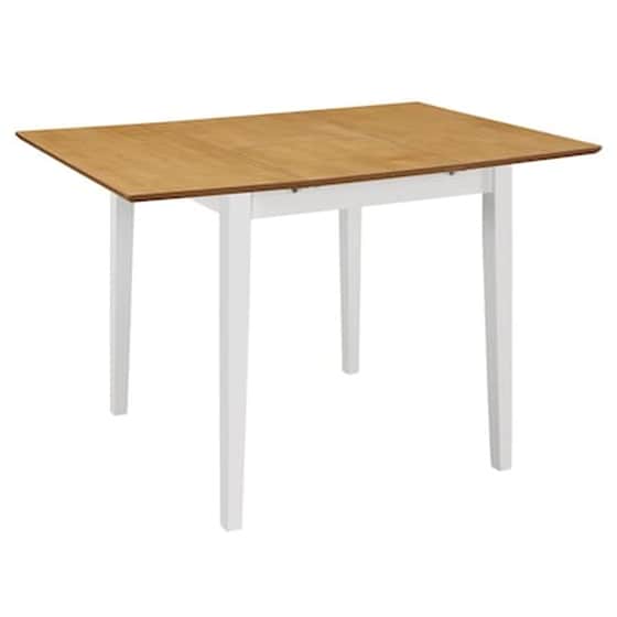 Vidaxl Τραπεζαρία Επεκτεινόμενη Λευκή (80-120) X 80 X 74 Εκ. Από Mdf image 1
