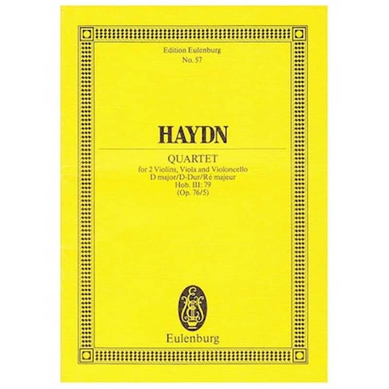 EDITIONS EULENBURG Βιβλίο Για Σύνολα Editions Eulenburg Haydn - Quartet In D Major Op.76/5 [pocket Score]