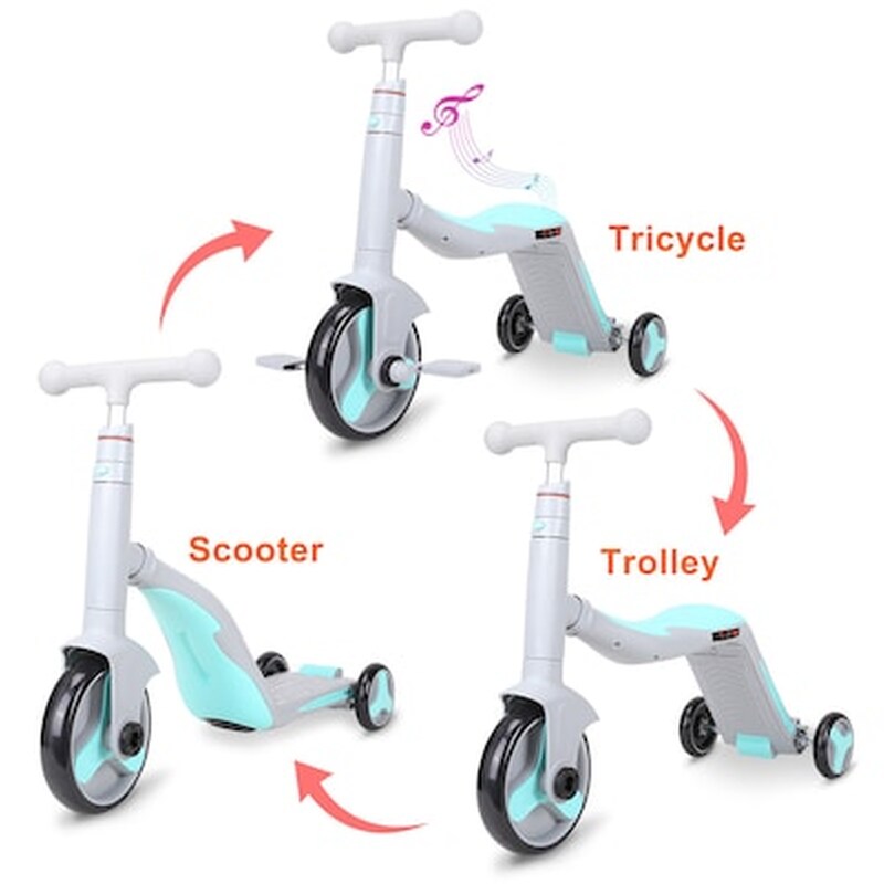 G C Scooter Fun Hd 868 3 Σε 1 Πολυμορφικό Γκρι/γαλάζιο