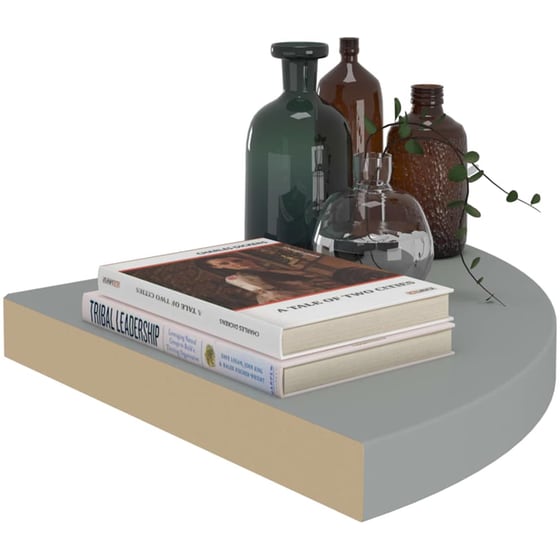 Ράφια Τοίχου VidaXL Γωνιακά από MDF 35x35x3.8 cm 4 Τμχ - Γκρι image 6