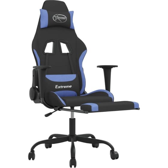 Καρέκλα Gaming VIDAXL 345487 με Υποπόδιο - Μαύρο image 2
