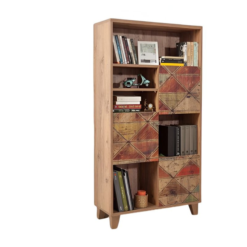 24MALL Βιβλιοθήκη 24mall Mare Atlantic Pine από Μοριοσανίδα 80x36x155 cm - Καφέ