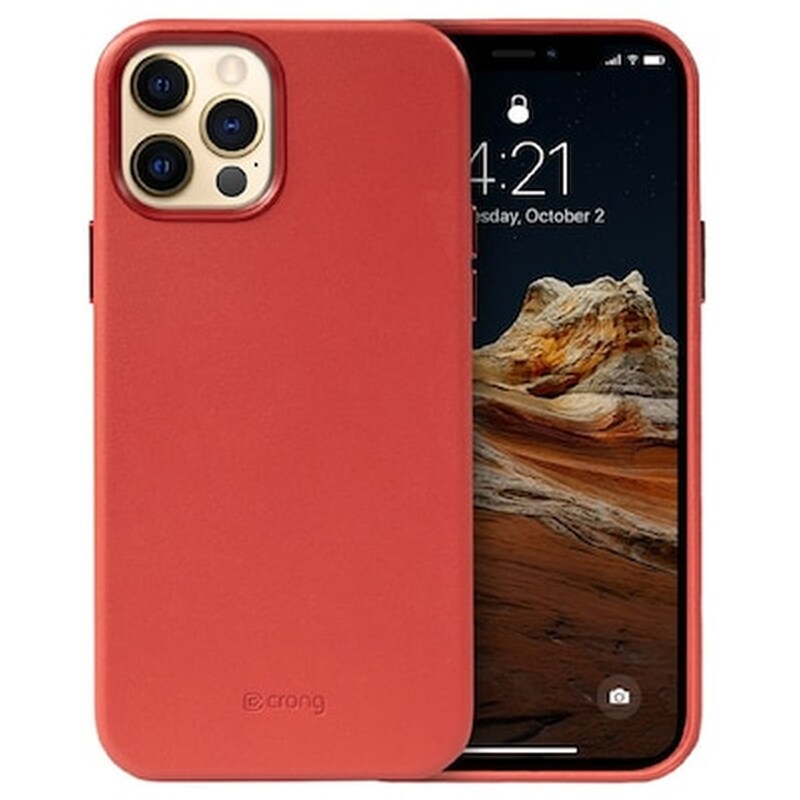 CRONG Θήκη Apple iPhone 12 Pro Max - Crong Essential Eco Leather - Red