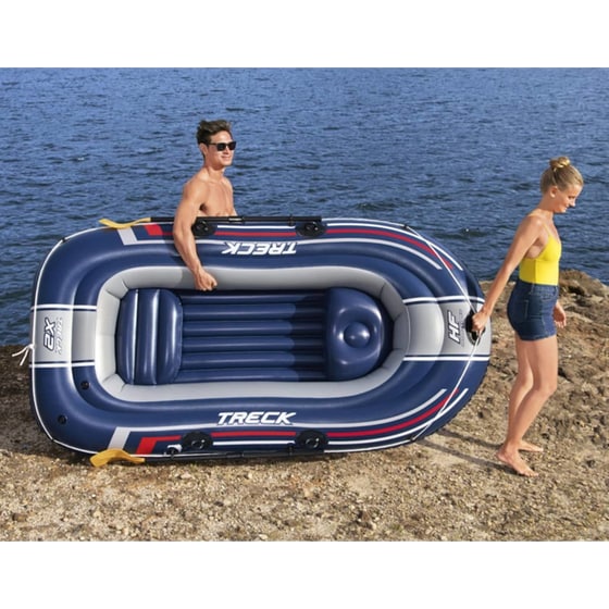 Σετ Φουσκωτή Βάρκα Bestway Hydro-Force Treck x2 με Τρόμπα από PVC κατάλληλο για 3 άτομα - Μπλε/ Γκρι image 9