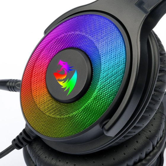 Redragon H350 Pandora Gaming Ενσύρματα Ακουστικά 3.5mm/USB με RGB Φωτισμό - Μαύρα image 3