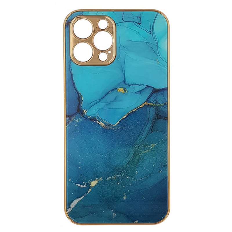 GKK Θήκη Apple iPhone 12/iPhone 12 Pro - Gkk Electroplate Glass Case - Γαλάζιο