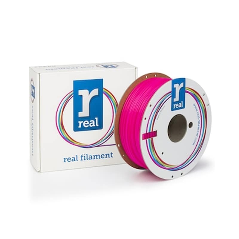 REAL FILAMENTS Real Pla 3d Printer Filament - Fluorescent Pink - Spool Of 1kg - 2.85mm (refplafpink1000mm285)