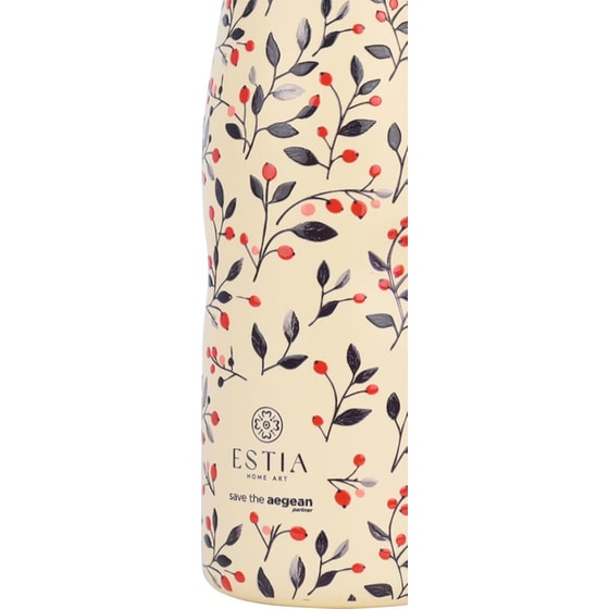 Μπουκάλι Θερμός Estia Home Art Travel Flask Save the Aegean Bloom Beige 500ml image 1