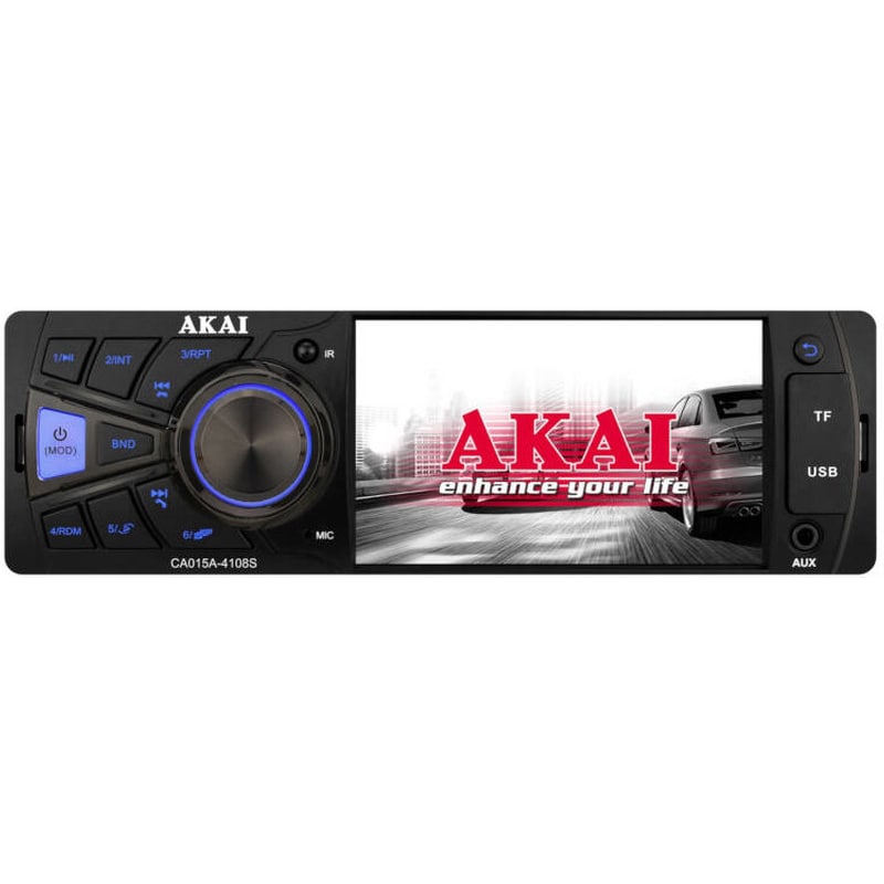 Akai CA015A-4108S Ηχοσύστημα Αυτοκινήτου Universal 1DIN 4 - Μαύρο