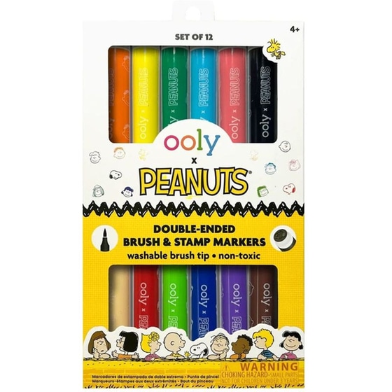 Μαρκαδόροι Ζωγραφικής Διπλοί Ooly με Σφραγίδα Peanuts (6 Τεμάχια) image 0