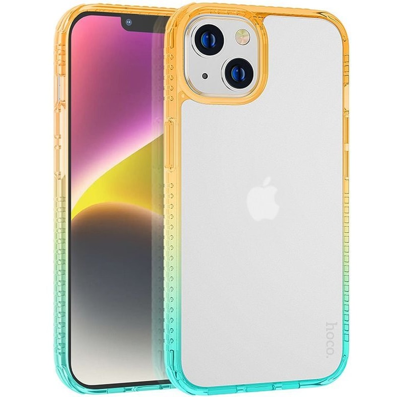 Θήκη Apple iPhone 14 Plus - Hoco Crystal Color Skin Feel - Orange Green