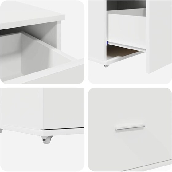 Γραφείο VidaXL από Επεξεργασμένο Ξύλο 131,5x50x106,5 cm - Λευκό image 7