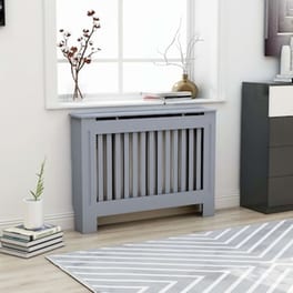 Vidaxl Κάλυμμα Καλοριφέρ Ανθρακί 112 X 19 X 81 Εκ. Από Mdf