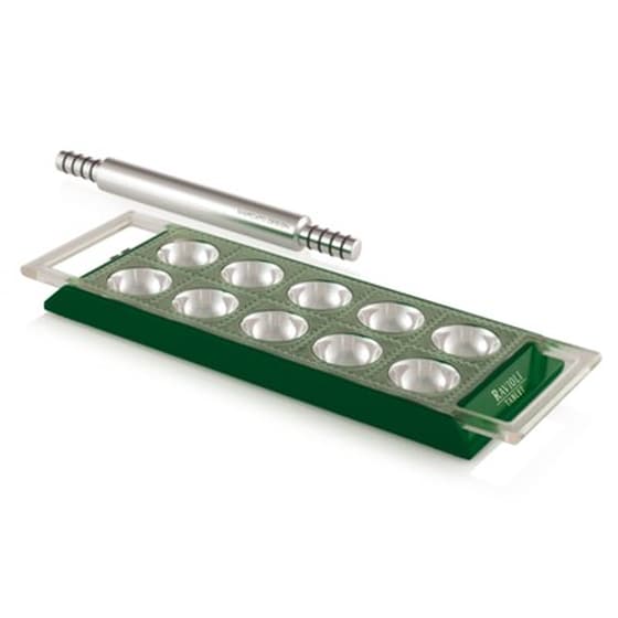 Marcato Φόρμα Design 10 Θέσεων Πράσινο Για Ζυμαρικά Ravioli 34x12.5x2cm Και Πλάστης image 0