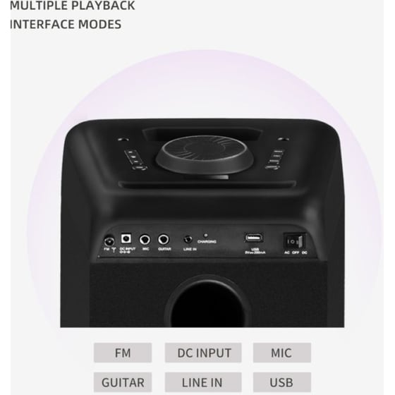 Party Speaker Akai Party Box 800 60W Karaoke - Μαύρο image 17