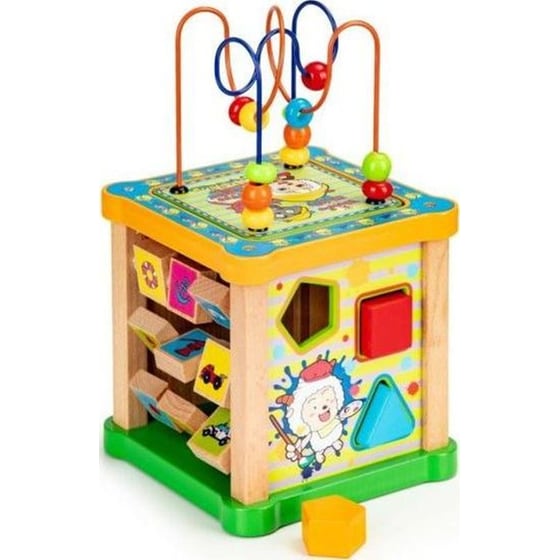 Eκπαιδευτικός Παιδικός Κύβος Ecotoys Με Πίνακα Hm015473 - 15.5x15.5x27cm image 2