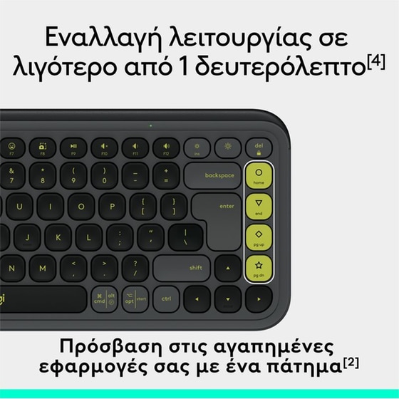 Logitech POP Icon Keys Ασύρματο Πληκτρολόγιο με Bluetooth - Γραφίτης (US) image 5