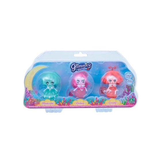 Σετ 3 Μίνι Κούκλες Glimmies Aquaria image 0