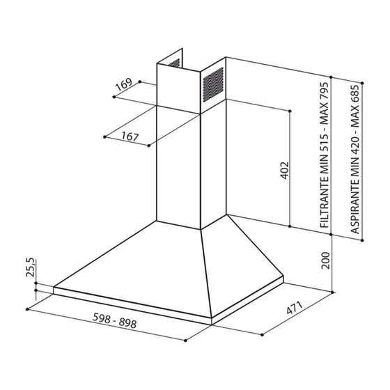 FABER 320.0557.543  VALUE PB BK A60 Απορροφητήρας Καμινάδα - Τζάκι 60 cm - Μαύρο image 3