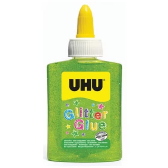 Κόλλα UHU ΧρυσοGlitter Glue 90Gr Green image 0