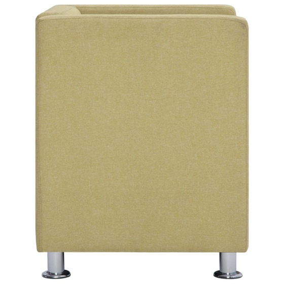 Πολυθρόνα VidaXL Cube από Ύφασμα - Πράσινη image 2