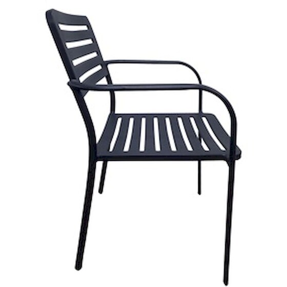 Πολυθρόνα Woodwell Roma Μεταλλική C54268 56x55x80cm - Μαύρη image 1
