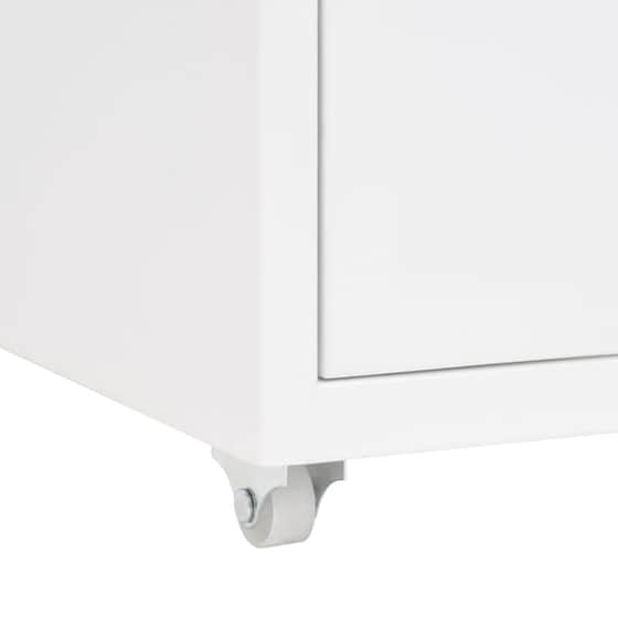 Συρταριέρα Γραφείου VidaXL από Μέταλλο 28x41x69 cm - Λευκό image 6