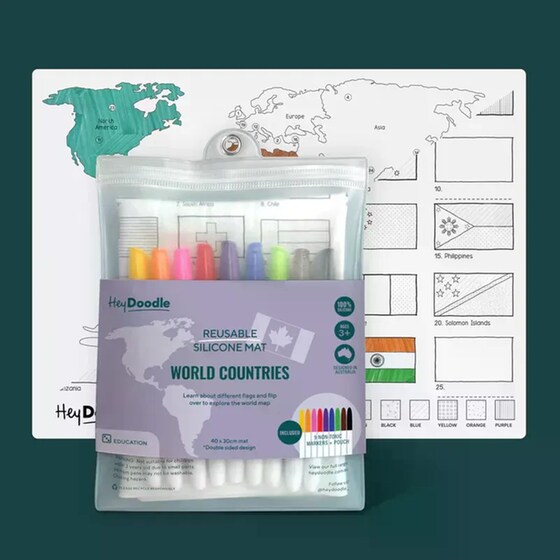 Χαλάκι Ζωγραφικής Hey Doodle World Countries Large image 3