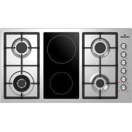 MONDIN FQ904CPGVX(GN) 89 cm Inox Εστία Αερίου & Ρεύματος Αυτόνομη