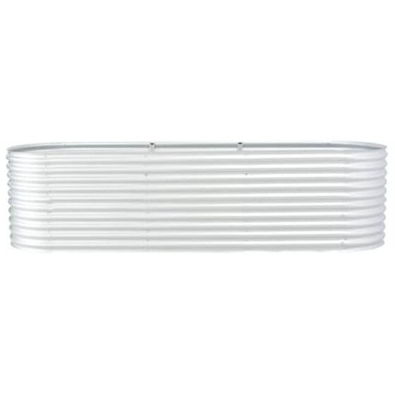 Vidaxl Ζαρντινιέρα Υπερυψωμένη Ασημί 320x80x81 Εκ. Γαλβανισμ. Χάλυβας image 3