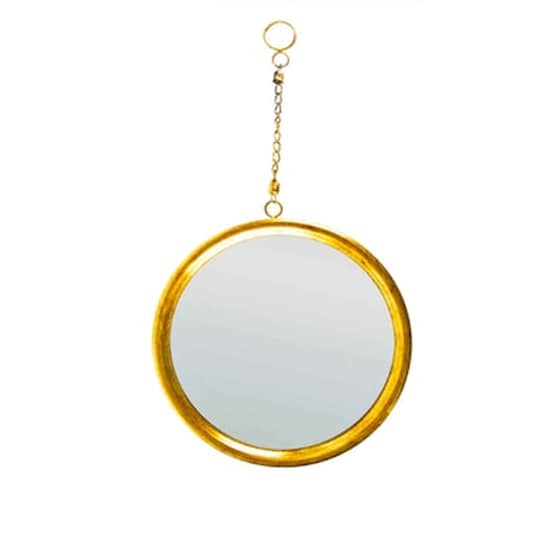Στρογγυλός Επιτοίχιος Καθρέπτης Χρυσός Σιδερένιος 730cm Msa Round Gold Wall Mirror image 0