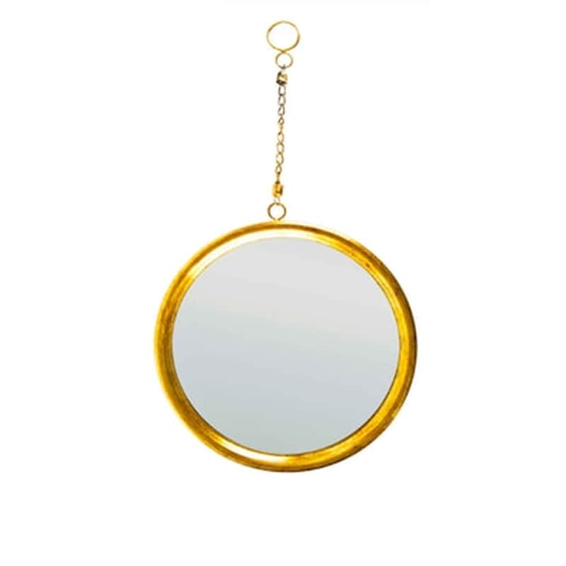 MSA COLLECTION Στρογγυλός Επιτοίχιος Καθρέπτης Χρυσός Σιδερένιος 730cm Msa Round Gold Wall Mirror