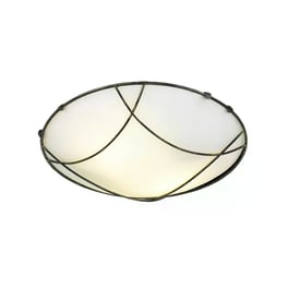 Φωτιστικό Πλαφονιέρα Aca 30.5x30.5x9 cm - Μαύρο/Χρυσό