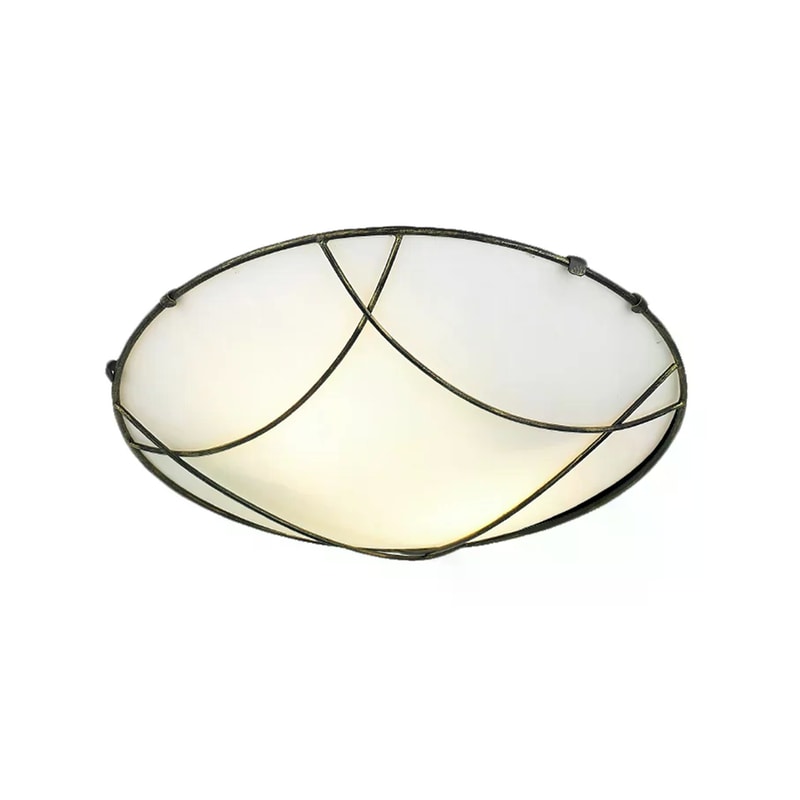 ACA DECOR Φωτιστικό Πλαφονιέρα Aca 30.5x30.5x9 cm - Μαύρο/Χρυσό