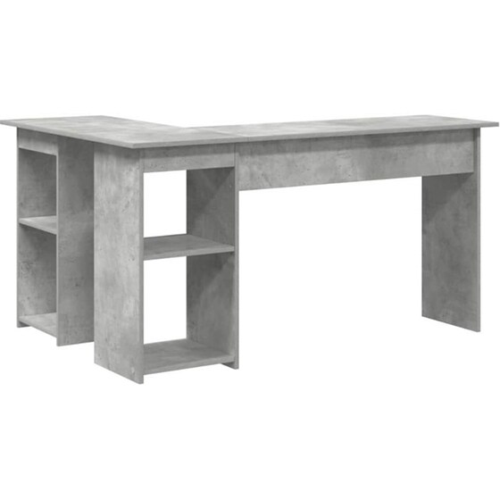 Γραφείο VidaXL από Επεξεργασμένο Ξύλο 142x102x73 cm - Γκρι Σκυροδέματος image 5