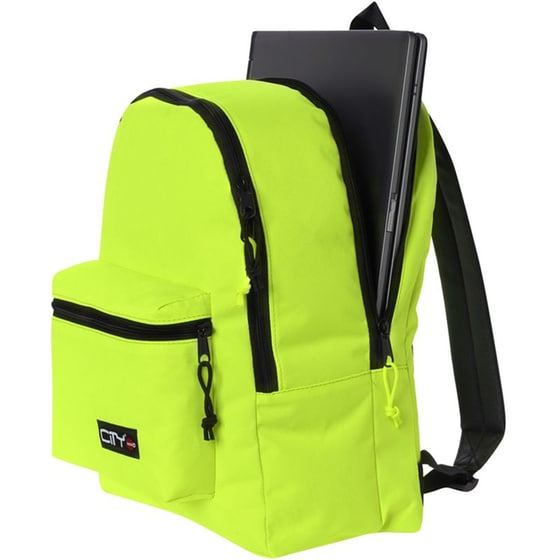Τσάντα Πλάτης City Double Fluo Yellow Κίτρινο image 2
