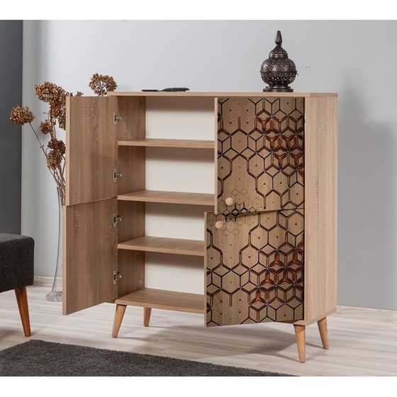 Παπουτσοθηκη 24Mall Piano από Μοριοσανίδα 95x36x111 cm image 1